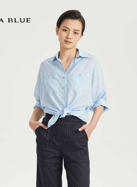 cara blue 喀啦 女衬衫 正品原创设计休闲百搭KC211MWB0031