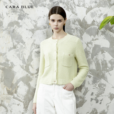 气质百搭简约通勤小香风针织开衫