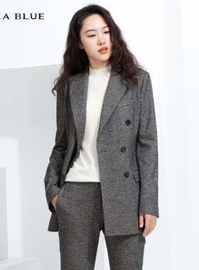 喀啦CARABLUE气质百搭通勤简约显瘦西装上衣KB223MWJ0020