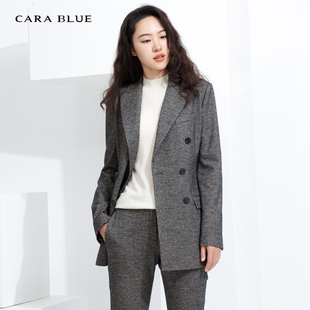 喀啦CARABLUE气质百搭通勤简约显瘦西装 上衣KB223MWJ0020