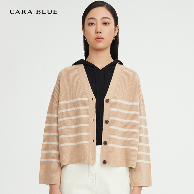 喀啦CARABLUE时尚简约休闲针织衫