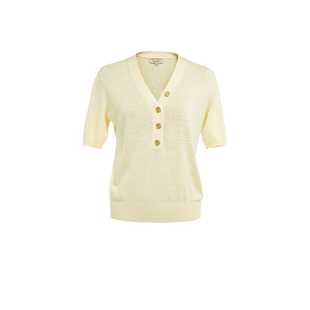 cara blue 喀啦 针织衫 女装时尚简约百搭V领短袖KB221MKR0006