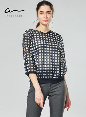 喀啦CARABLUE正品女装时尚休闲女上衣KB191MWB0049