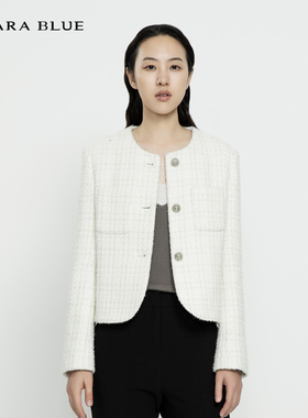 喀啦CARABLUE 通勤简约 气质修身圆领上衣 KC233PWJ0001