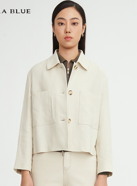 cara blue 喀啦 上衣 短款休闲百搭长袖KC223MWJ0021