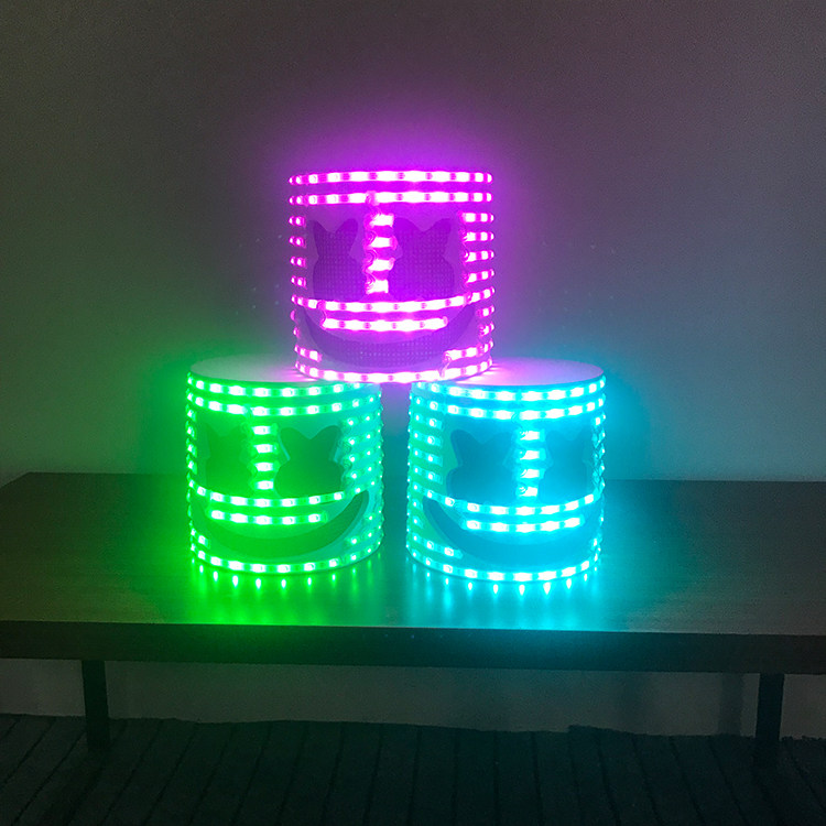 发光led酒吧帽子面罩头盔头套