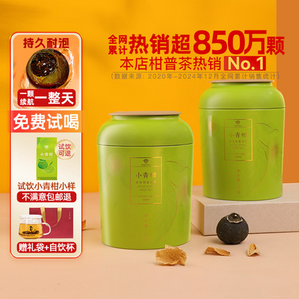 【限时直降】大益普洱茶广东新会小青柑柑普茶110g*2罐官方旗舰店