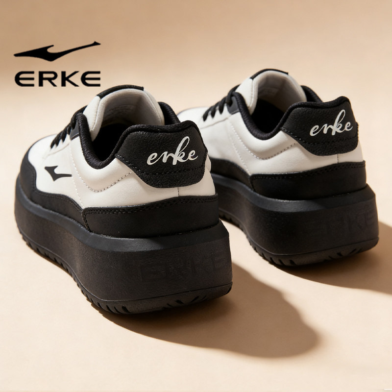 鸿星尔克女鞋2026春秋新款厚底增高软底鞋女士百搭品牌休闲运动鞋