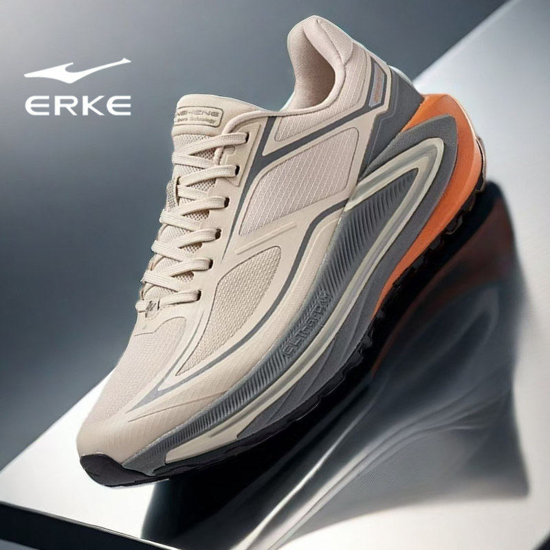 鸿星尔克男鞋全掌橡胶耐磨运动鞋2026夏季新款防滑减震软底休闲鞋