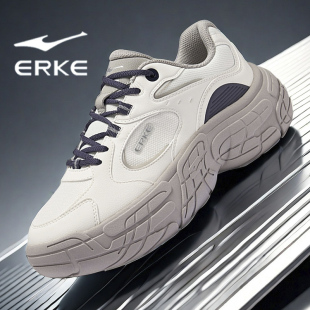 鸿星尔克男鞋2026春季新款厚底老爹鞋男款减震网面轻便休闲运动鞋