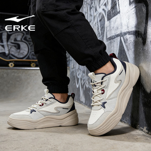 冬季 街头潮流休闲板鞋 新款 子男士 厚底减震轻便运动鞋 鸿星尔克男鞋