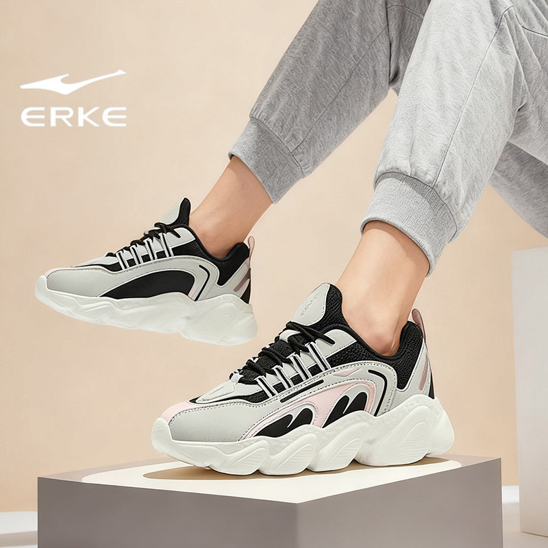 鸿星尔克女鞋2026冬季新款厚底增高减震老爹鞋轻便百搭运动休闲鞋,运动鞋new,运动休闲鞋,淘宝优惠券,粉丝福利购,淘宝优惠卷