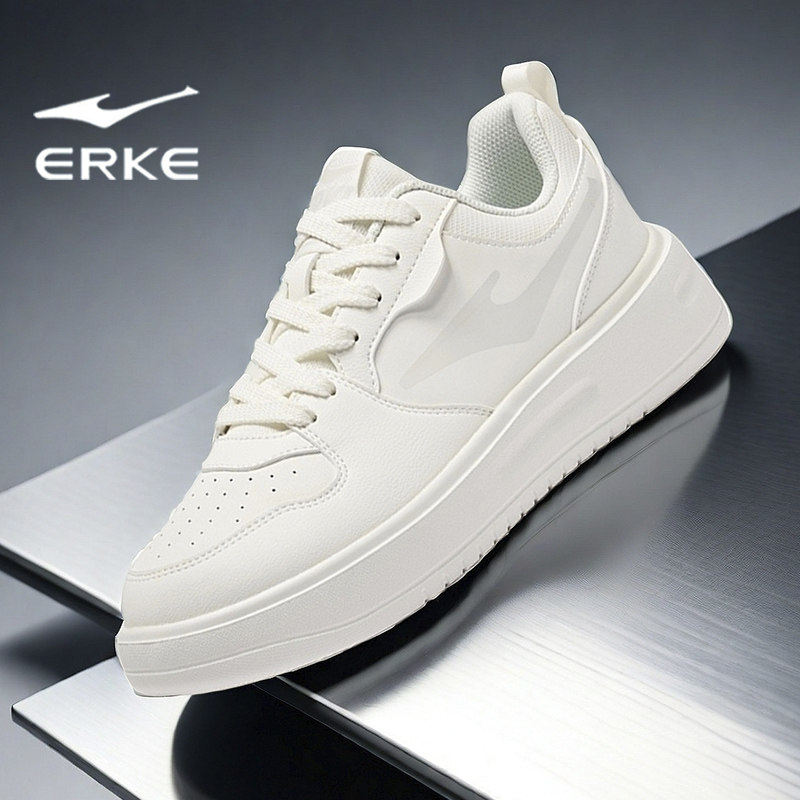 鸿星尔克男鞋2026春季新款皮面板鞋软底减震运动鞋百搭休闲小白鞋,运动鞋new,板鞋,淘宝优惠券,粉丝福利购,淘宝优惠卷