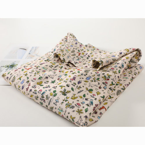 纯棉高领小碎花动物打底衫女T恤