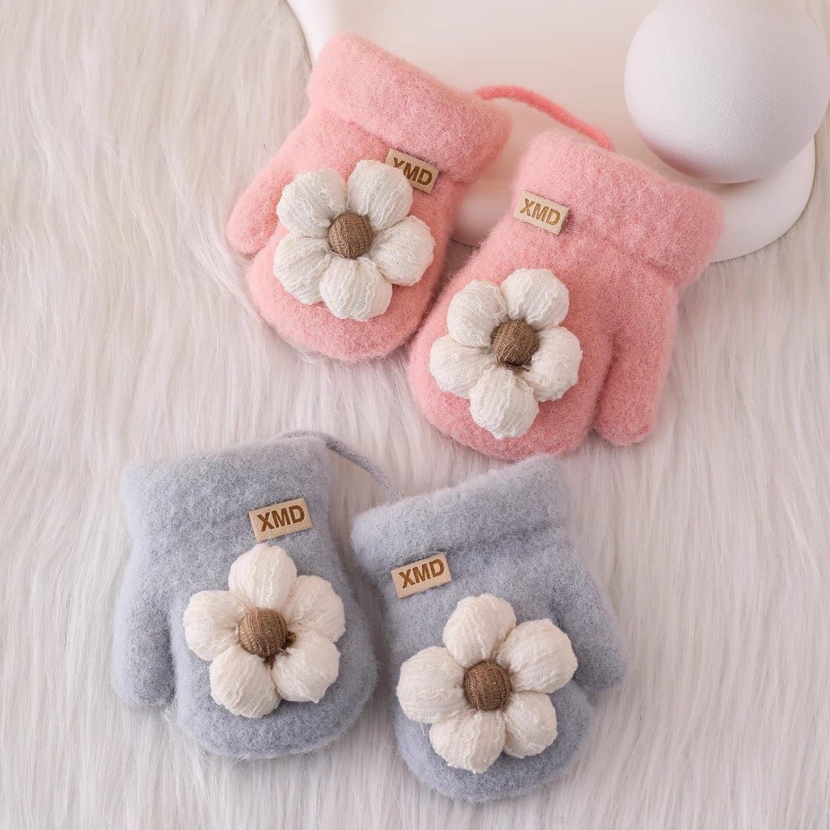 儿童保暖加厚加绒包指手套