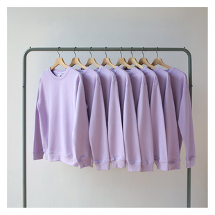 毛圈 薄款 香芋紫 浅紫色 女bf风情侣宽松 2020春季 圆领卫衣男 新款