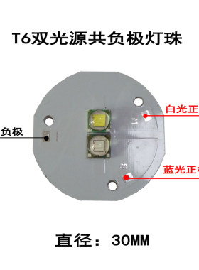 CREET6蓝光白黄10W双板夜钓灯