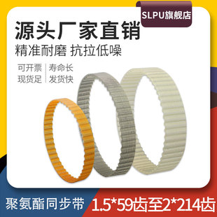60齿至214齿PU传动皮带 2模数 聚氨酯模数同步带1.5 59齿至240齿