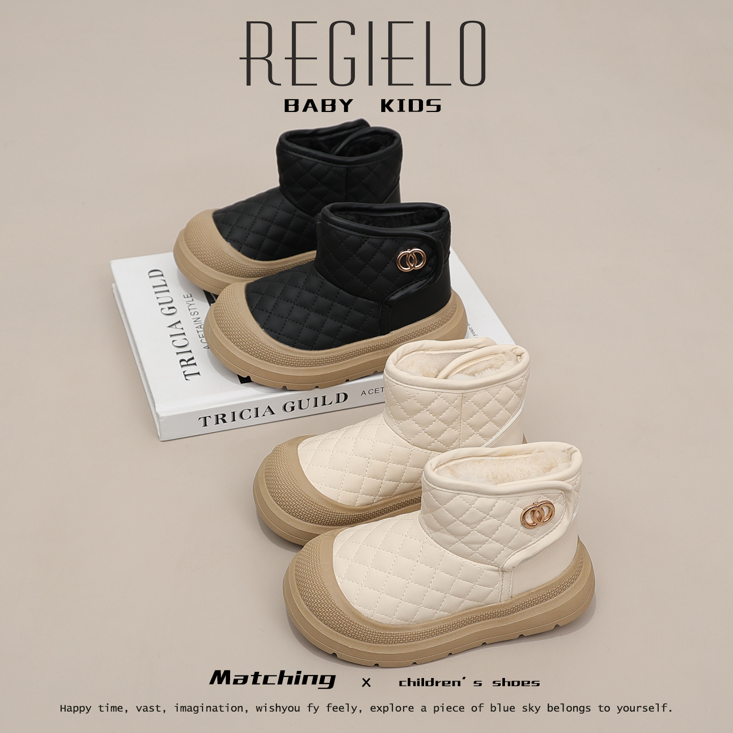 冬季儿童时尚大棉雪地靴