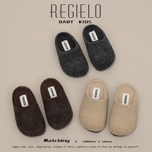 女童棉拖软底防滑男童二棉鞋 新款 加绒保暖潮 2025冬季 儿童包头拖鞋