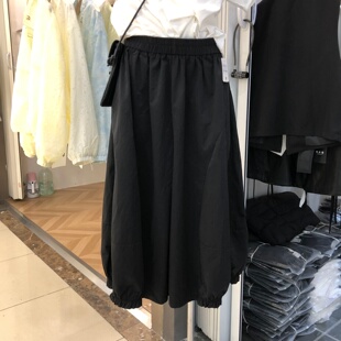 松紧腰灯笼裤女2026春季新款韩版宽松遮胯阔腿裤休闲八分裤TGM217