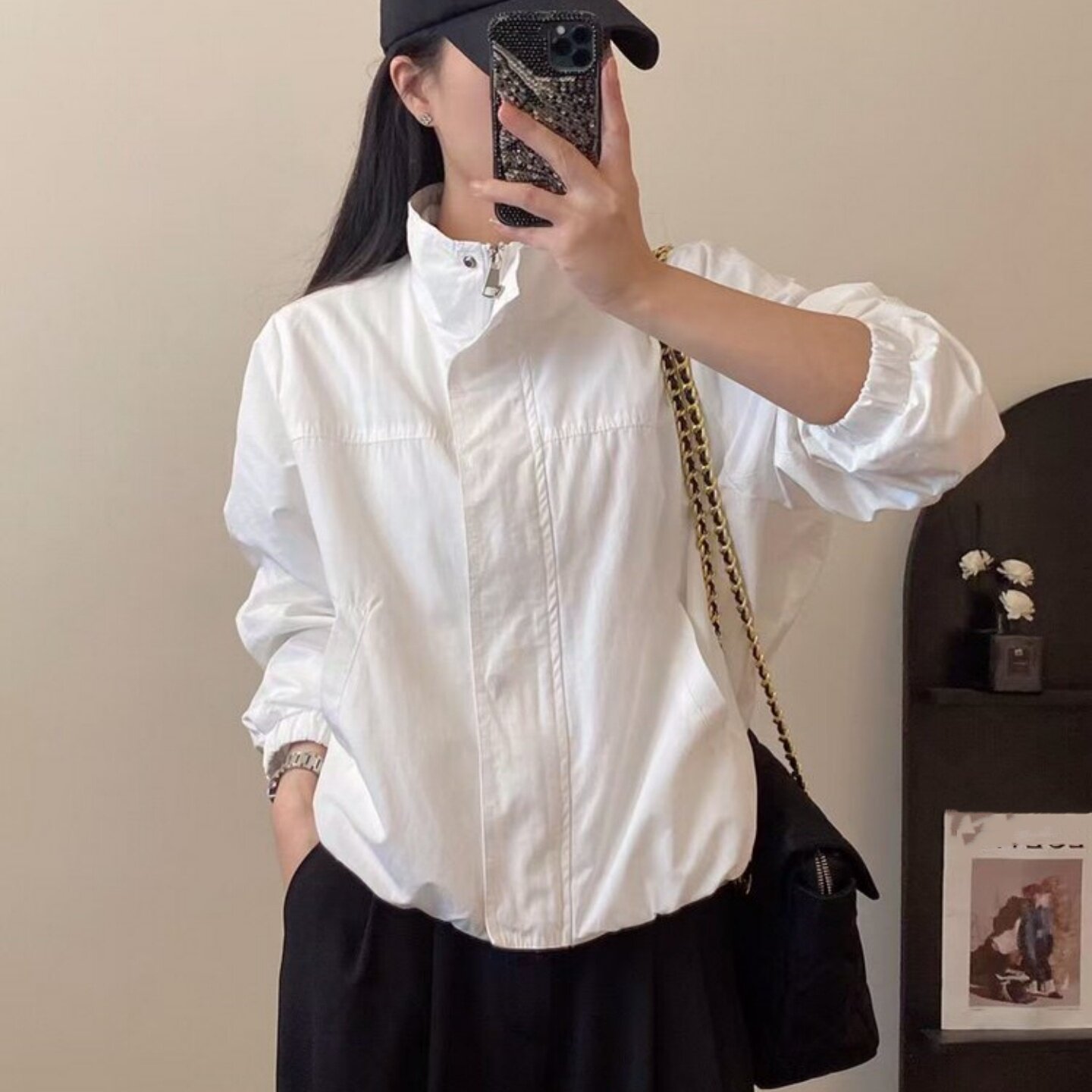 休闲外套女2026春新款韩版宽松立领冲锋衣夹克百搭开衫上衣HB2692