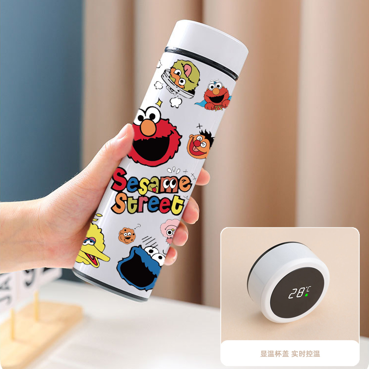 KAWS芝麻街潮牌保温杯外出水杯情侣高颜值学生水杯子男生女孩水壶