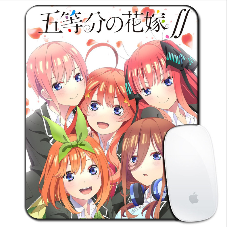 五等分的新娘花嫁中野一花二乃三玖四叶五月小号动漫周边鼠标桌垫
