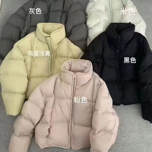2025羽绒服女肯豆风加厚新款短款立领鸭绒外套泡芙软糯时尚25606