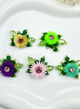 手工编织亮片花朵DIY饰品配件