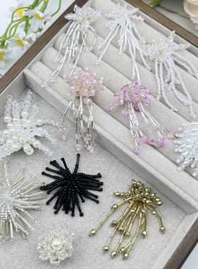烟花长款水晶串珠DIY流苏配件
