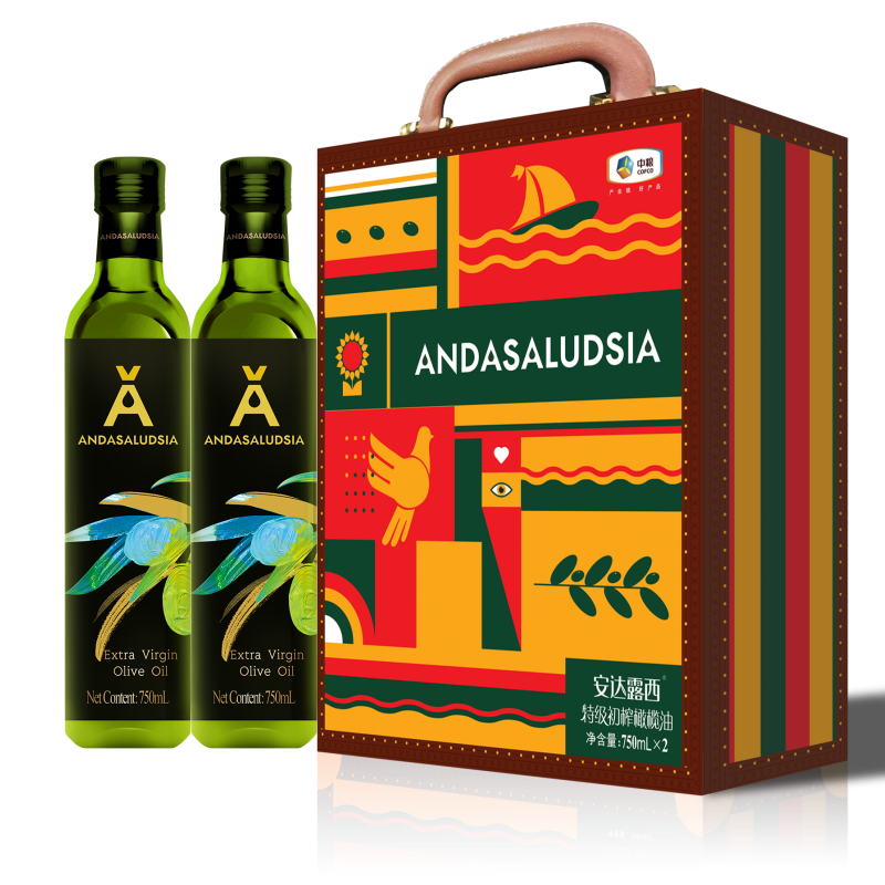临期中粮安达露西特级初榨橄榄油 无礼盒*2瓶