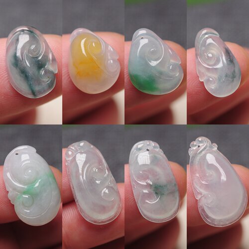 一物一图精品天然翡翠玉如意