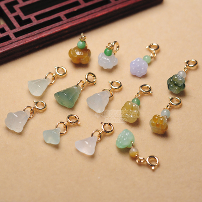 精工雕刻天然翡翠小莲蓬小滴溜