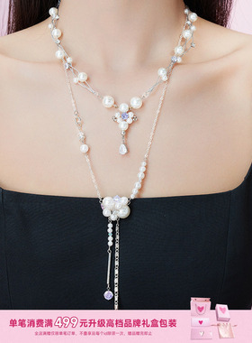 好戴的破碎珍珠！choker和毛衣链