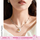 PP饰品=拂星 原创贝壳月亮项链女轻奢小众颈链精致纯银锁骨链
