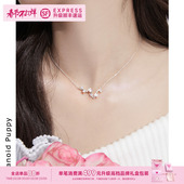 PP饰品=柒星 玛瑙925纯银项链女气质精致颈链小众轻奢锁骨链