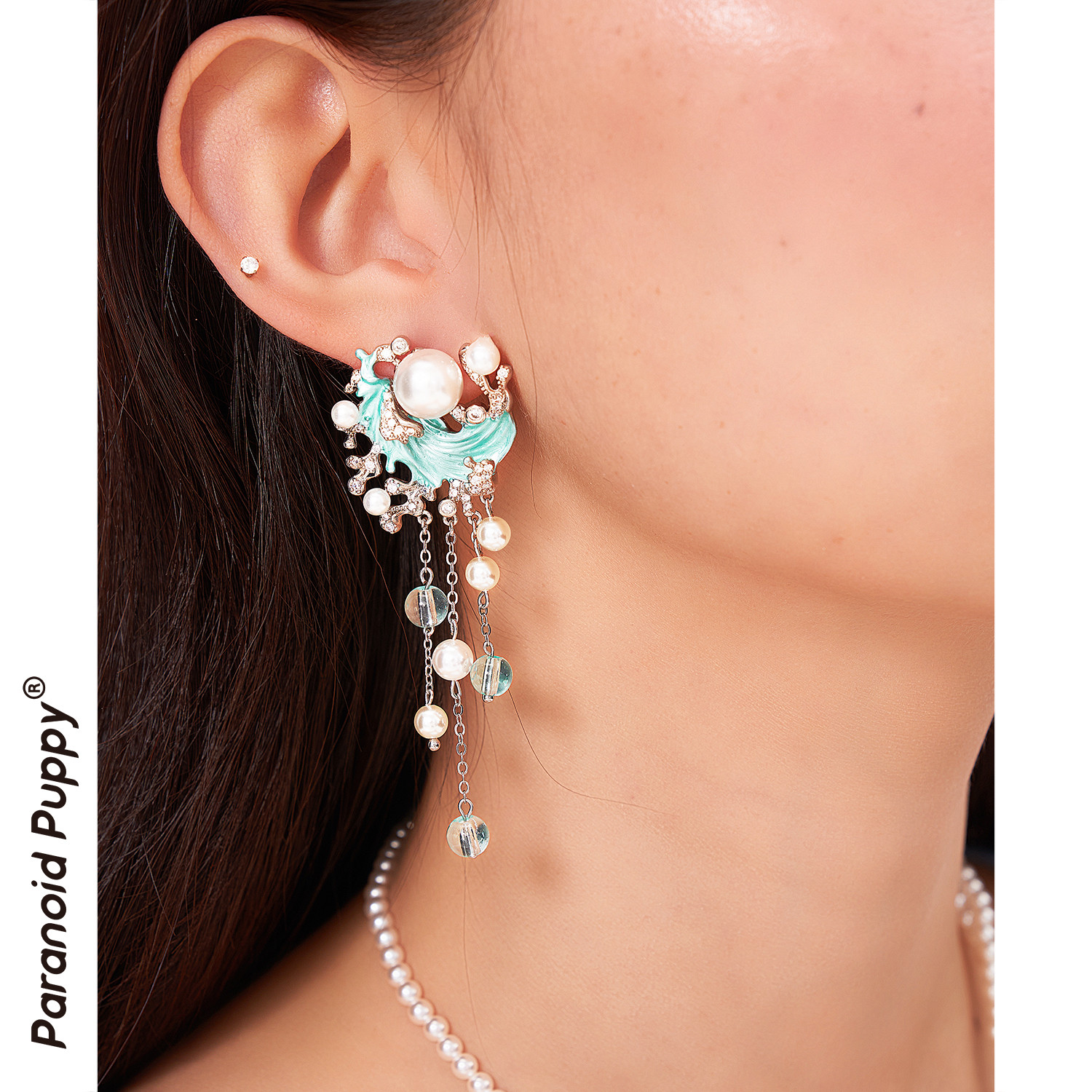 好生动的浪花耳环！夏日浪漫气息