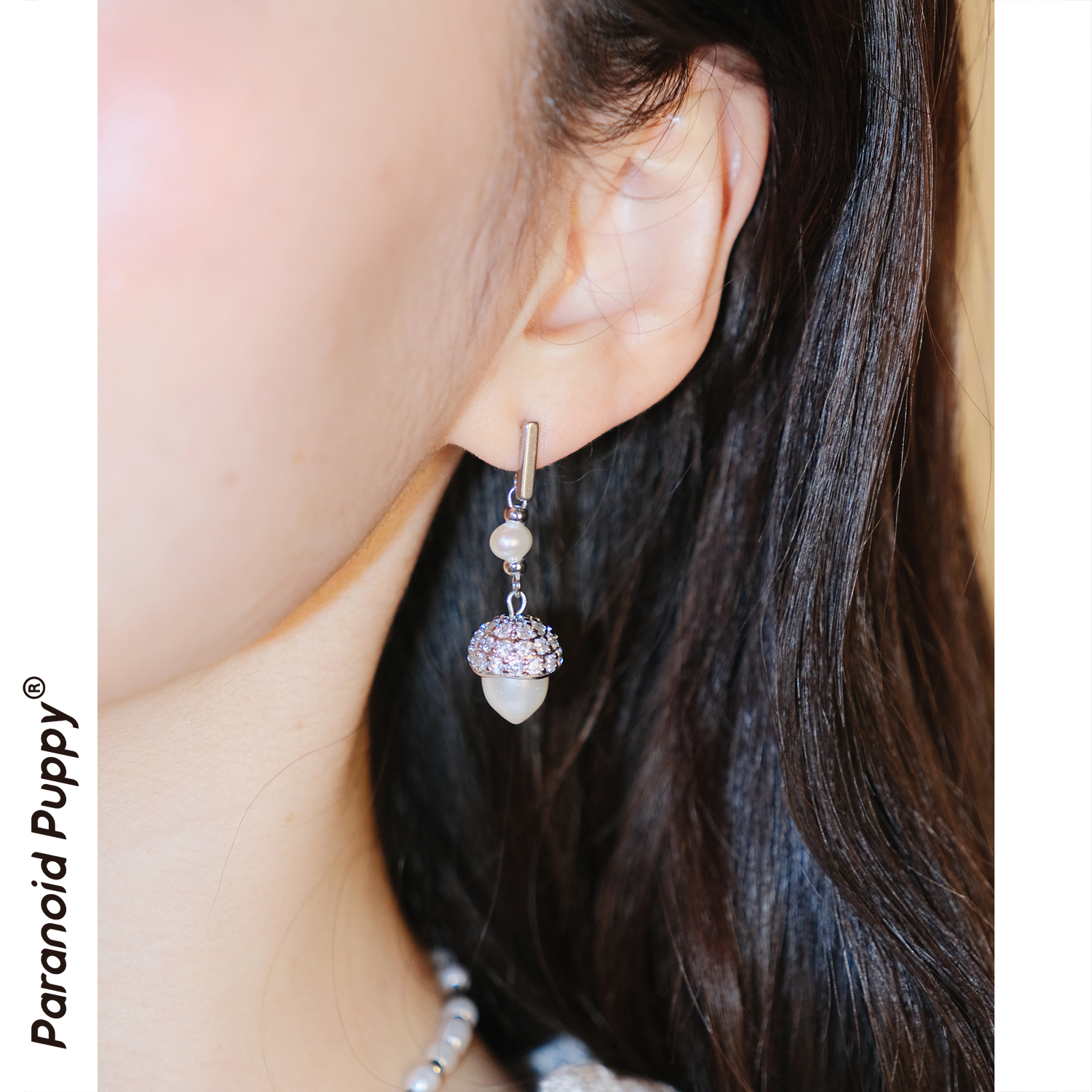 可以戴在耳朵上的松果！太美啦！