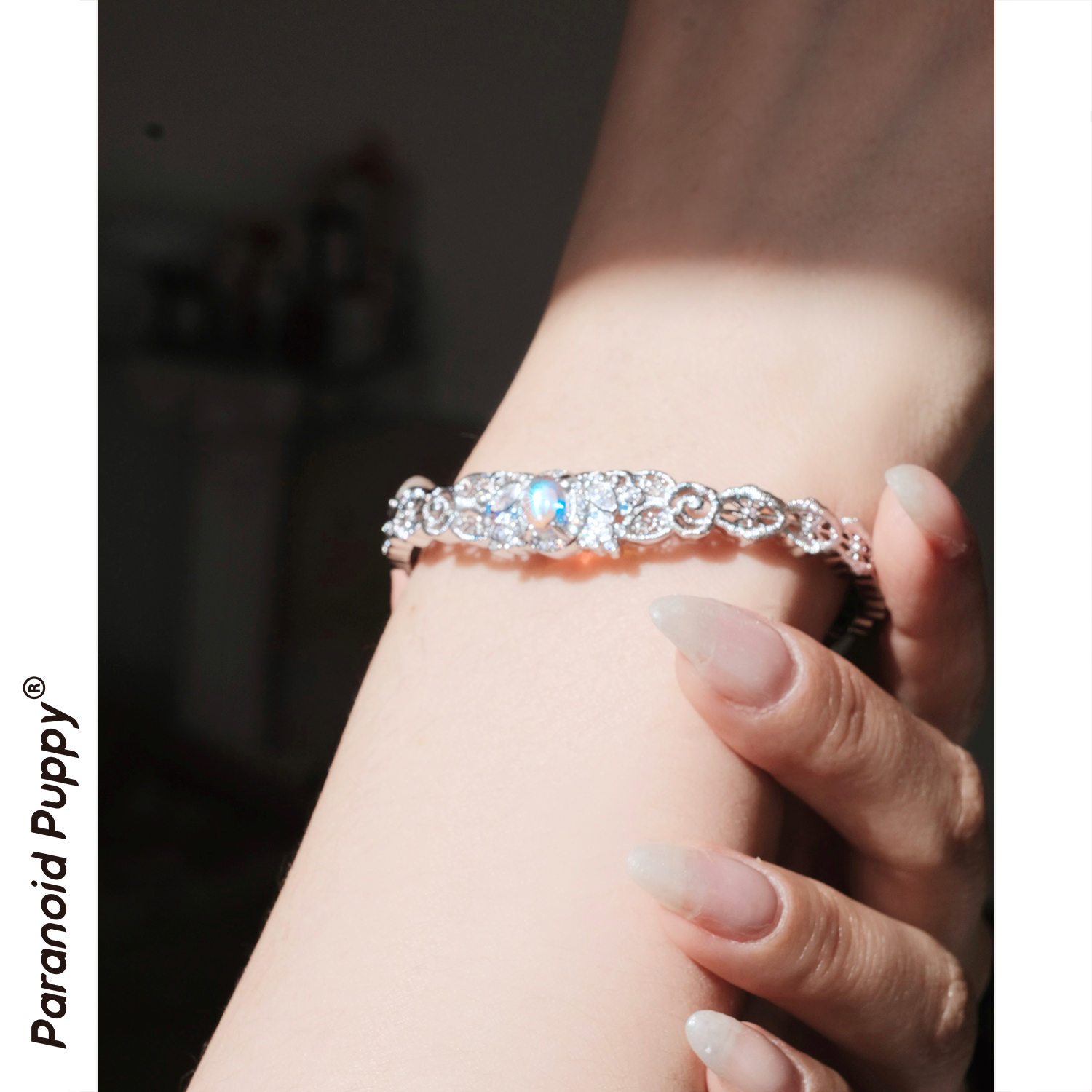 美到骨子里的月光石手镯！爱住啦