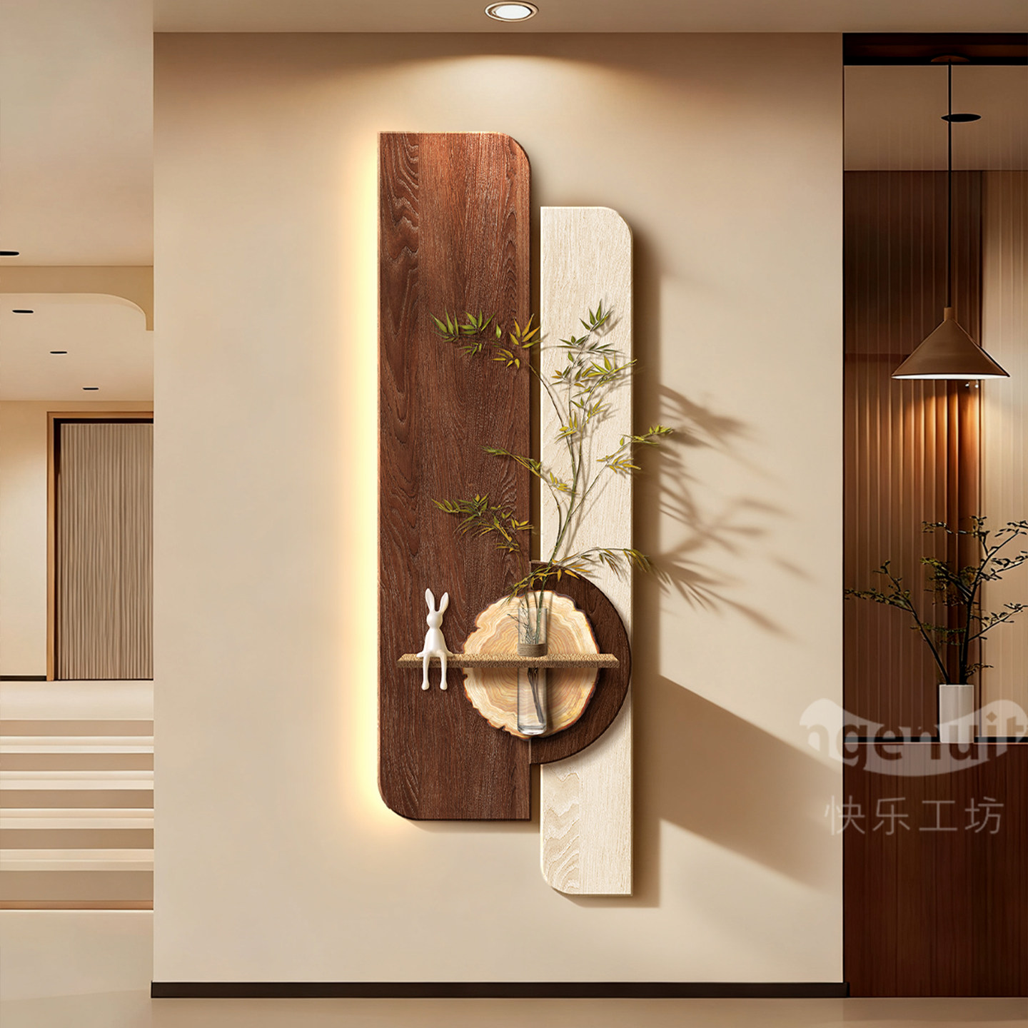 中古风挂画玄关装饰画高级感2025新款墙面入户门走廊过道壁画尽头,家居饰品,现代装饰画,淘宝优惠券,粉丝福利购,淘宝优惠卷