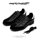 通勤休闲小皮鞋 韩桥日记 百搭高级感黑色德训鞋 白尾 男 幽渊系列