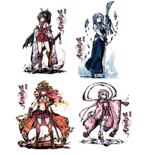 神秘岛桌游 散樱乱武 中文版 基础 亚克力立绘 一套4个 带底座