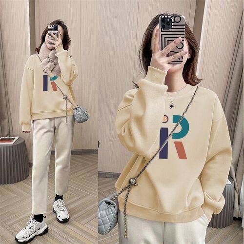 送运费险不起球洋气加绒卫衣女