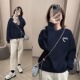 清仓捡漏 大牌女装 秋冬简约爱心加绒圆领卫衣洋气减龄套头上衣潮
