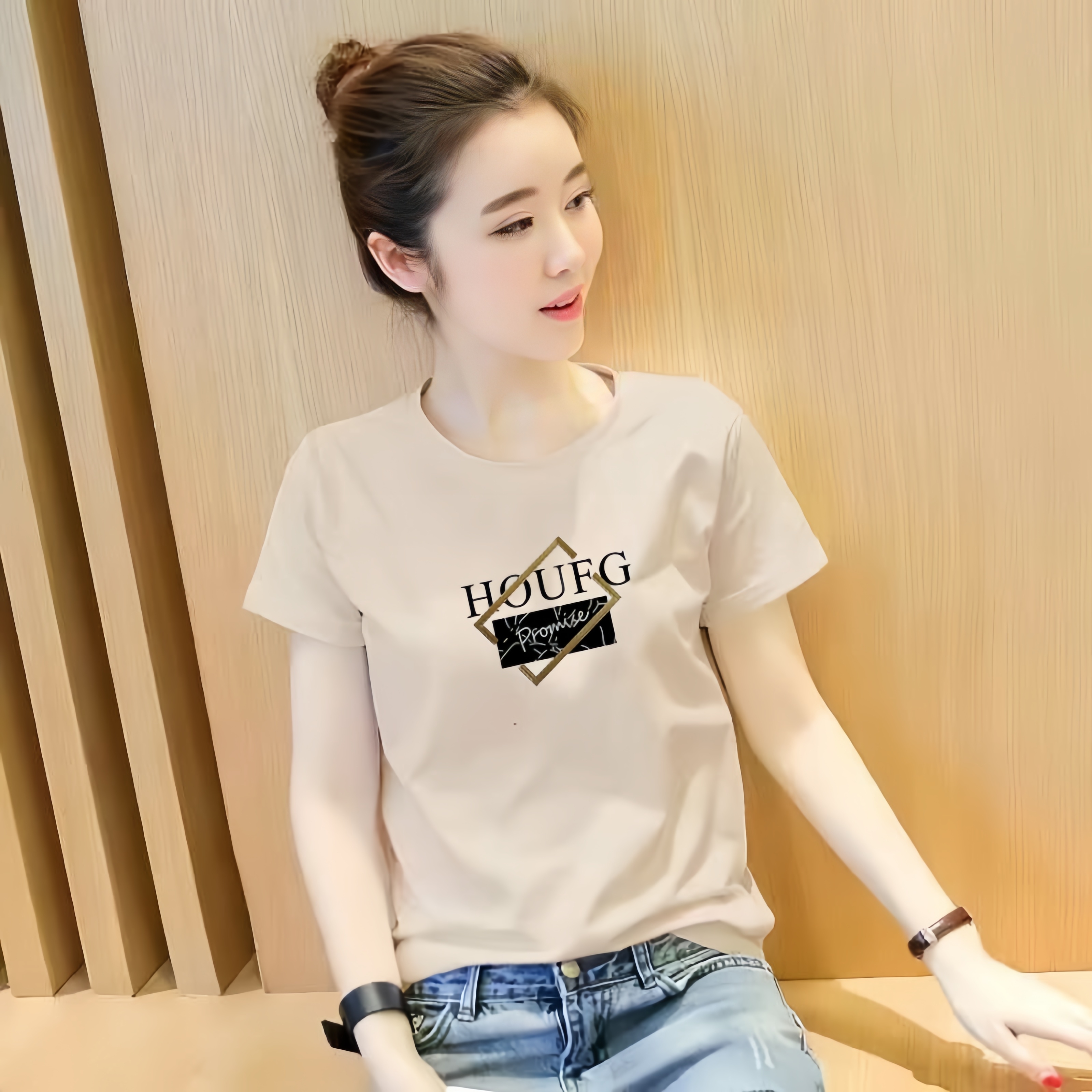 送运费险超级好看纯棉短袖t恤女