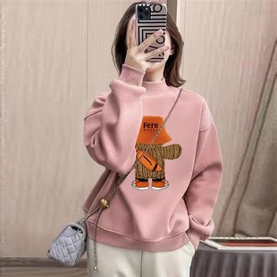 半高领加绒卫衣欧货减龄遮肚子内搭上衣 爆款 清仓捡漏 大牌女装