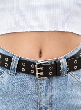 Brady＆Melivette腰带女朋克风针扣皮带免打孔2025新款牛仔裤裤带