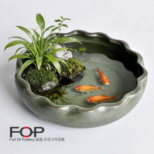 陶瓷大号无孔水培花盆