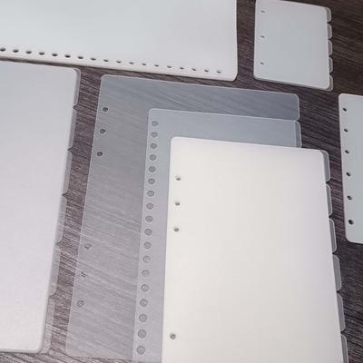 白色半透明磨砂软板-标签索引分隔页手账本活页记事笔记本分类卡